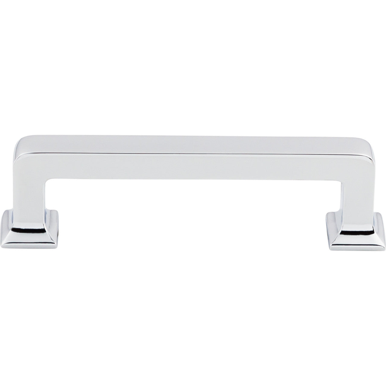 Top Knobs TK703PC: 3-3/4" cc Ascendra Rectangular Bar Cabinet Pull - Polished Chrome