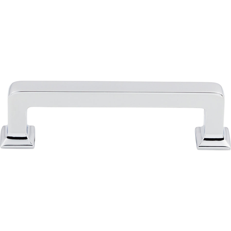 Top Knobs TK703PC: 3-3/4" cc Ascendra Rectangular Bar Cabinet Pull - Polished Chrome