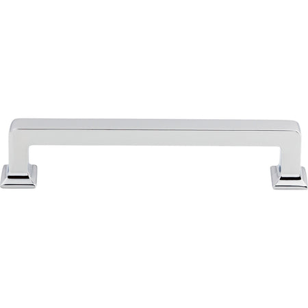 Top Knobs TK704PC: 5-1/16" cc Ascendra Rectangular Bar Cabinet Pull - Polished Chrome
