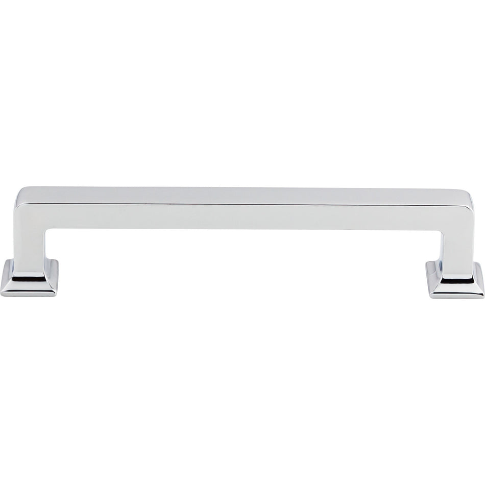 Top Knobs TK704PC: 5-1/16" cc Ascendra Rectangular Bar Cabinet Pull - Polished Chrome