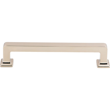 Top Knobs TK704PN: 5-1/16" cc Ascendra Rectangular Bar Cabinet Pull - Polished Nickel
