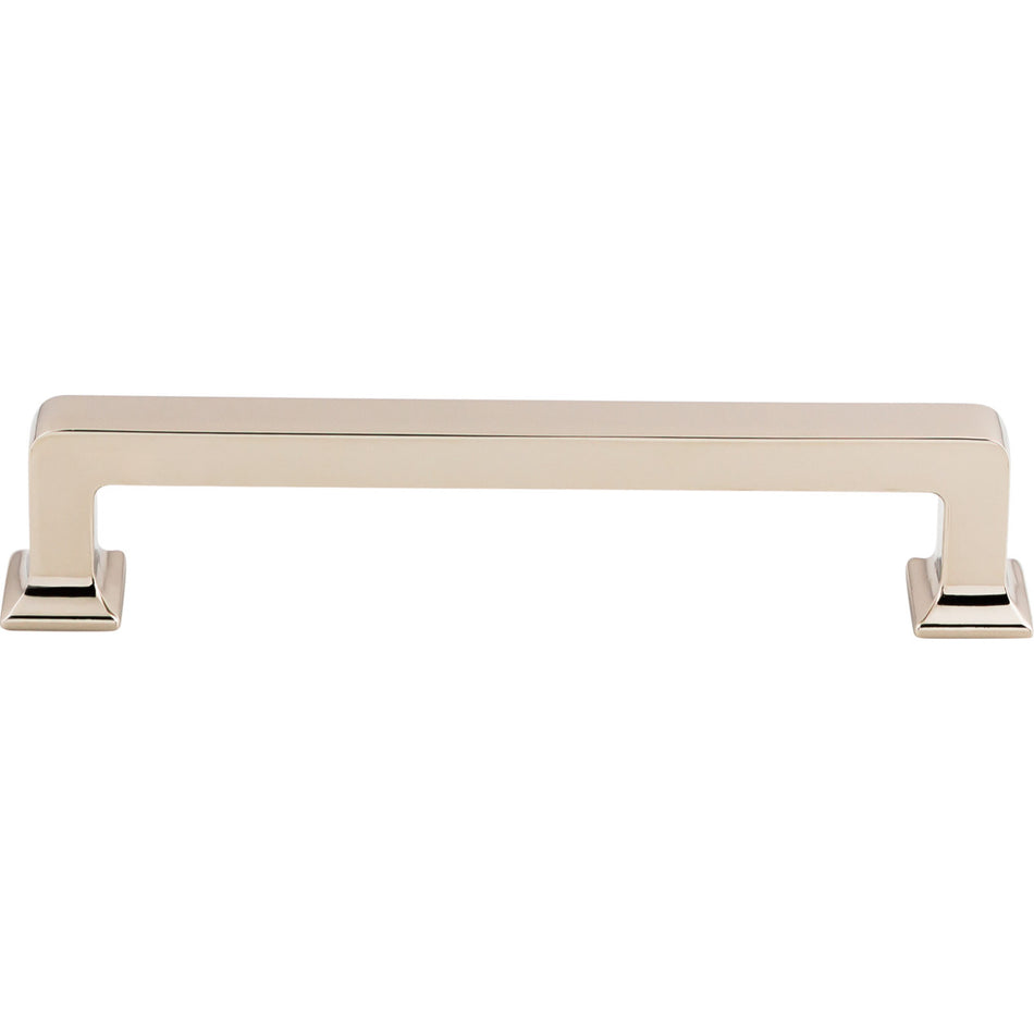 Top Knobs TK704PN: 5-1/16" cc Ascendra Rectangular Bar Cabinet Pull - Polished Nickel