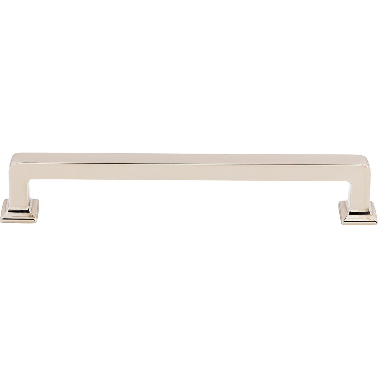 Top Knobs TK705PN: 6-5/16" cc Ascendra Rectangular Bar Cabinet Pull - Polished Nickel