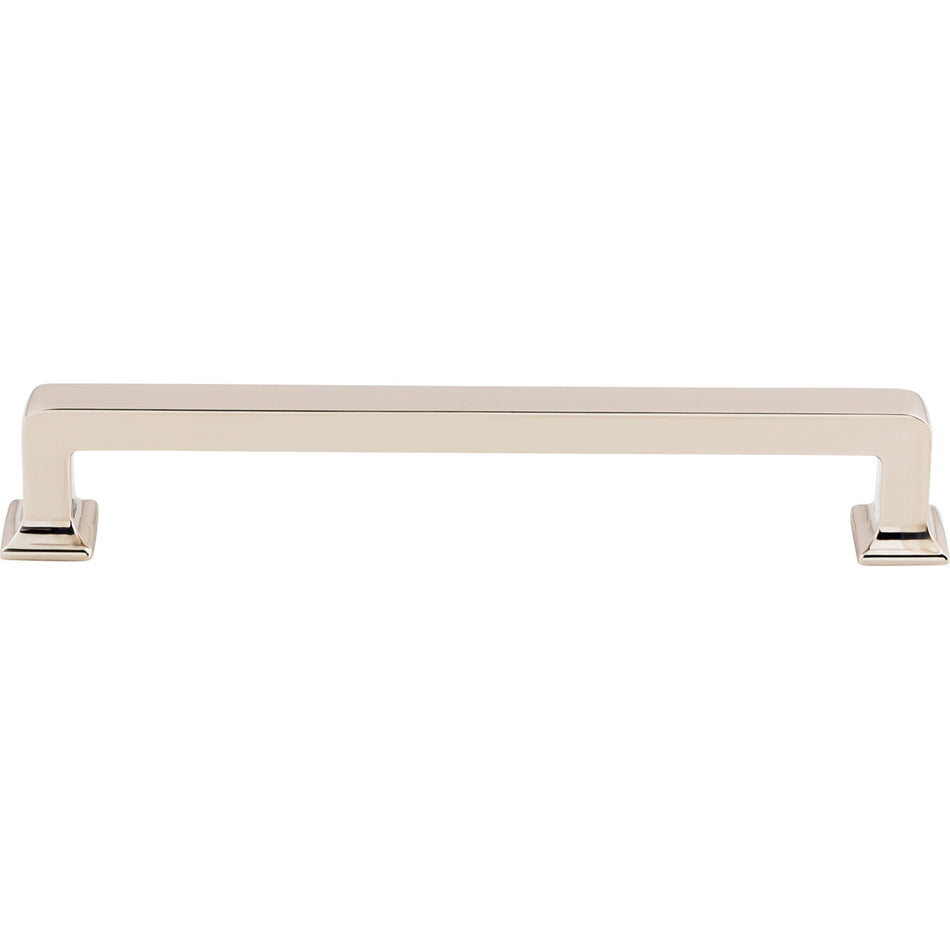 Top Knobs TK705PN: 6-5/16" cc Ascendra Rectangular Bar Cabinet Pull - Polished Nickel