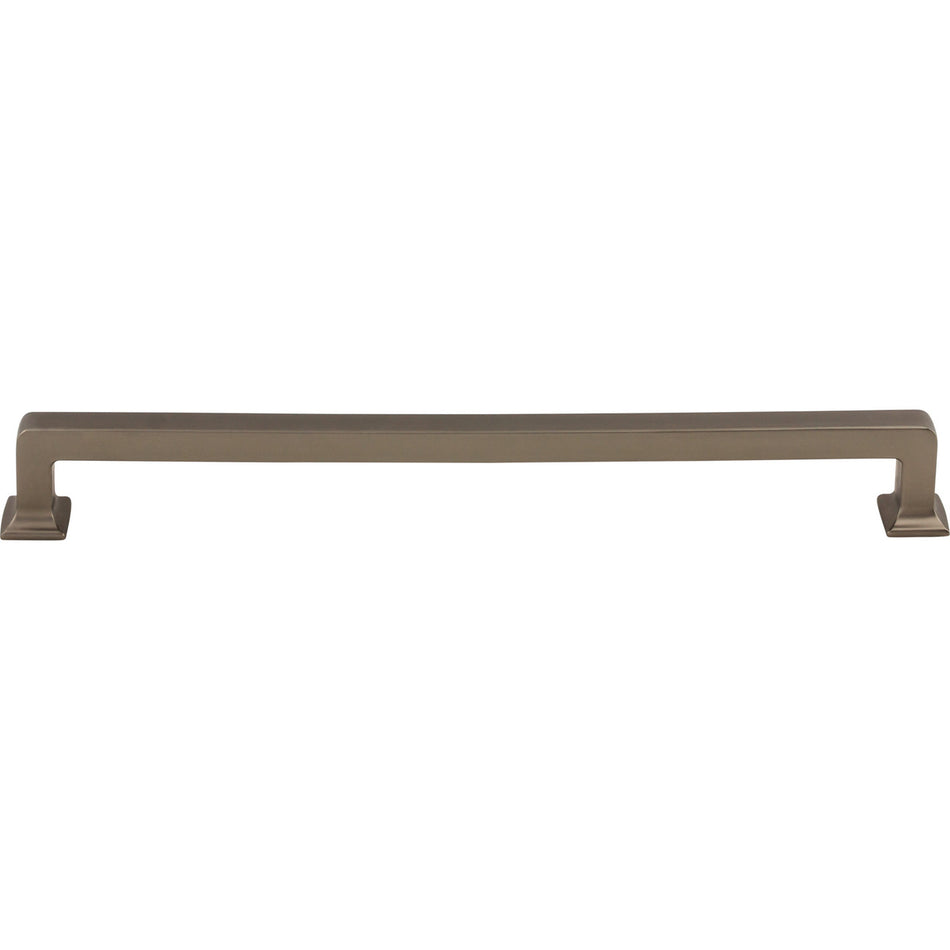 Top Knobs TK706AG: 9" cc Ascendra Rectangular Bar Cabinet Pull - Ash Gray