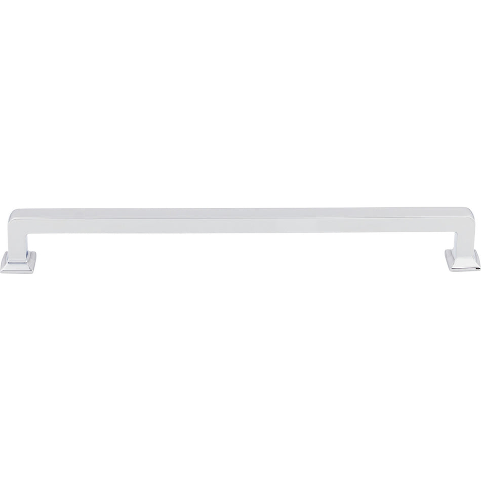 Top Knobs TK706PC: 9" cc Ascendra Rectangular Bar Cabinet Pull - Polished Chrome