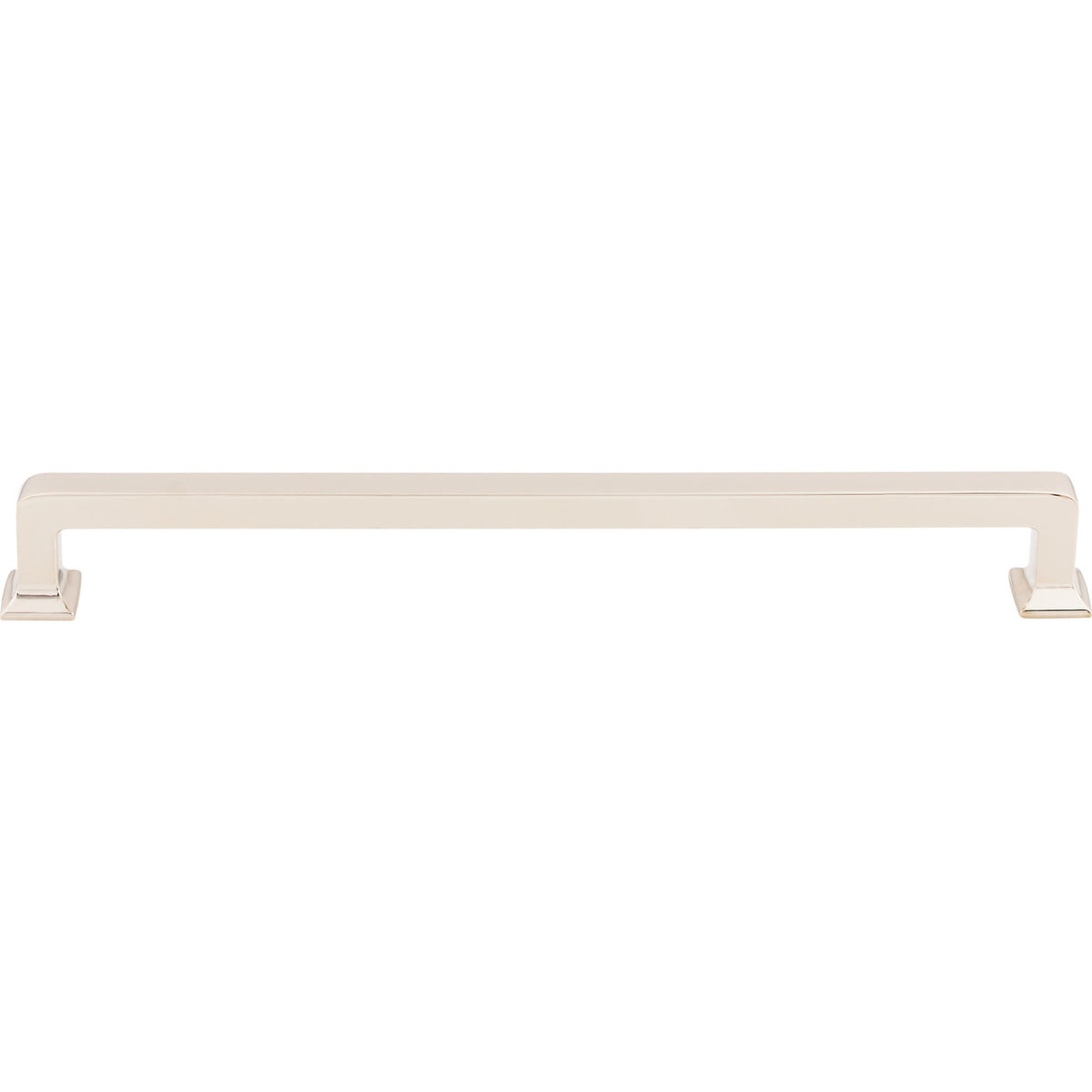 Top Knobs TK706PN: 9" cc Ascendra Rectangular Bar Cabinet Pull - Polished Nickel