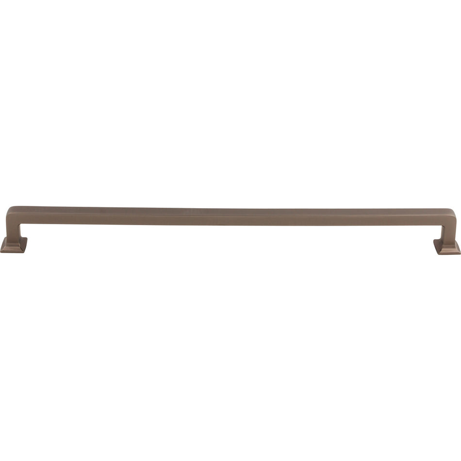 Top Knobs TK708AG: 12" cc Ascendra Rectangular Bar Cabinet Pull - Ash Gray