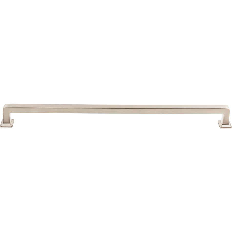 Top Knobs TK708BSN: 12" cc Ascendra Rectangular Bar Cabinet Pull - Brushed Satin Nickel