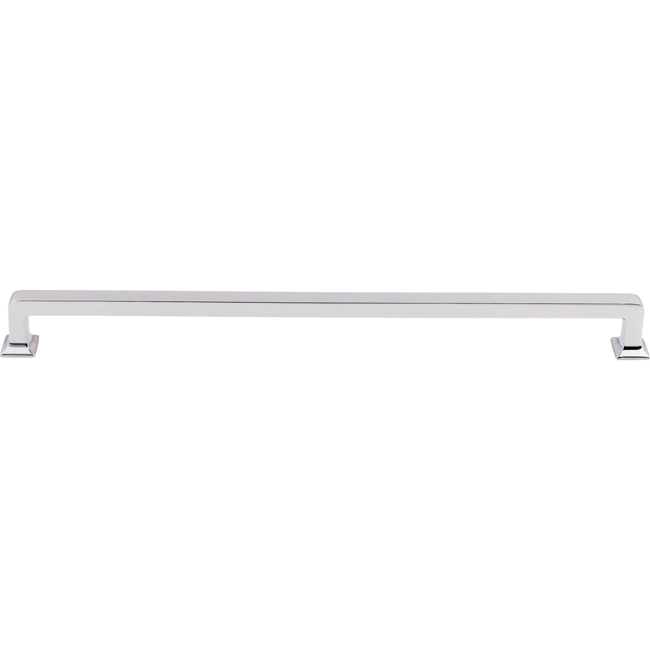Top Knobs TK708PC: 12" cc Ascendra Rectangular Bar Cabinet Pull - Polished Chrome