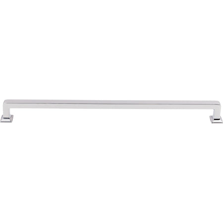 Top Knobs TK708PC: 12" cc Ascendra Rectangular Bar Cabinet Pull - Polished Chrome