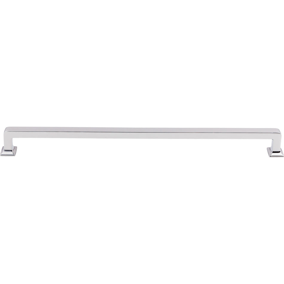 Top Knobs TK708PC: 12" cc Ascendra Rectangular Bar Cabinet Pull - Polished Chrome
