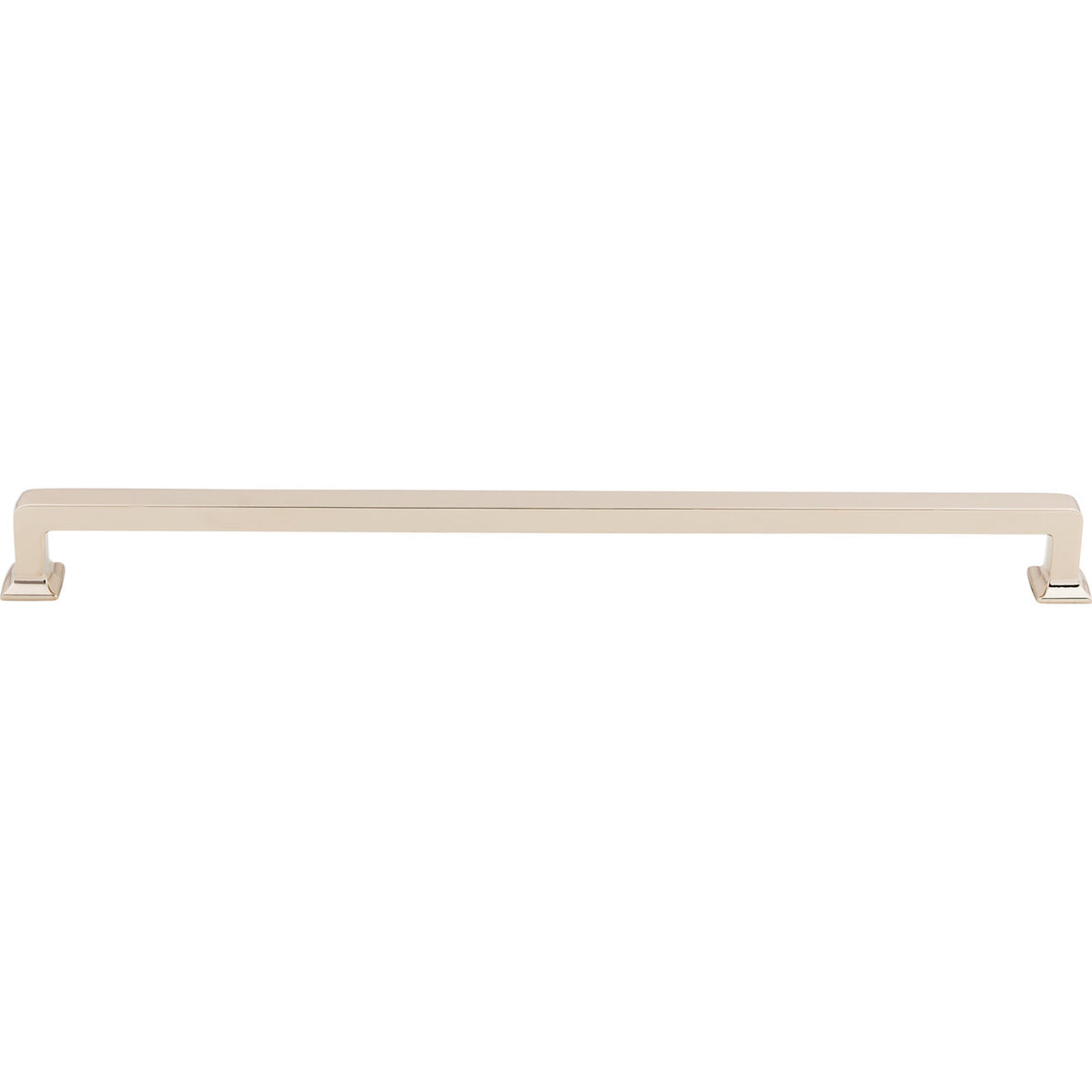 Top Knobs TK708PN: 12" cc Ascendra Rectangular Bar Cabinet Pull - Polished Nickel