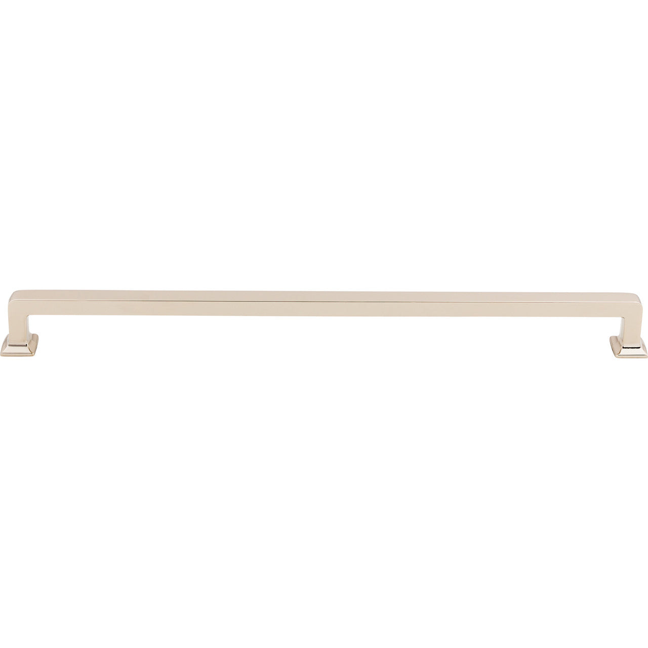 Top Knobs TK708PN: 12" cc Ascendra Rectangular Bar Cabinet Pull - Polished Nickel