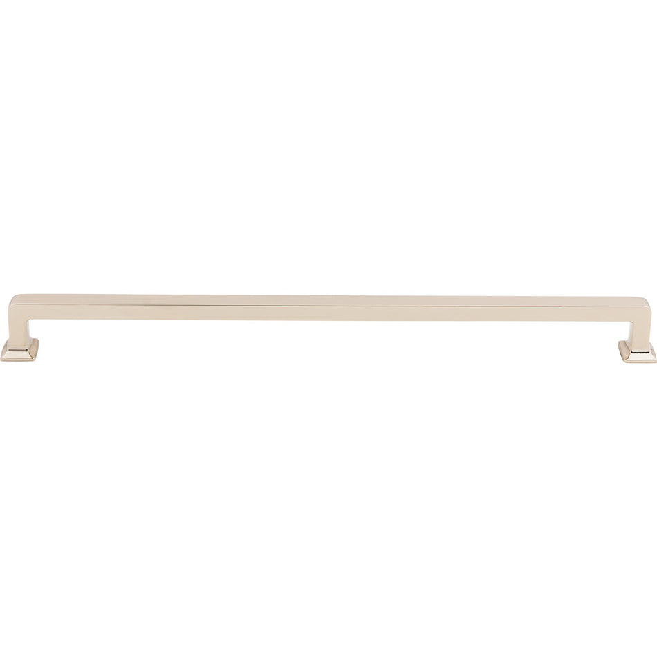 Top Knobs TK708PN: 12" cc Ascendra Rectangular Bar Cabinet Pull - Polished Nickel