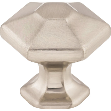 Top Knobs TK712BSN: 1-1/8" Spectrum Hexagonal Cabinet Knob - Brushed Satin Nickel