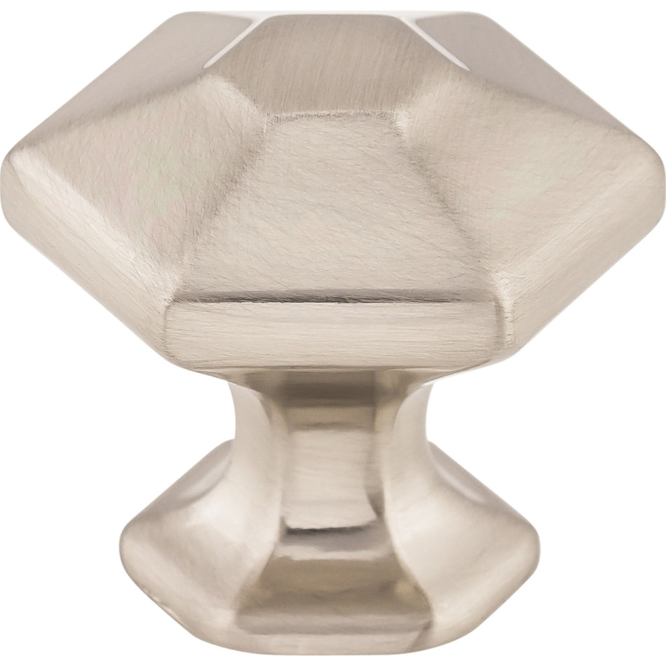 Top Knobs TK712BSN: 1-1/8" Spectrum Hexagonal Cabinet Knob - Brushed Satin Nickel