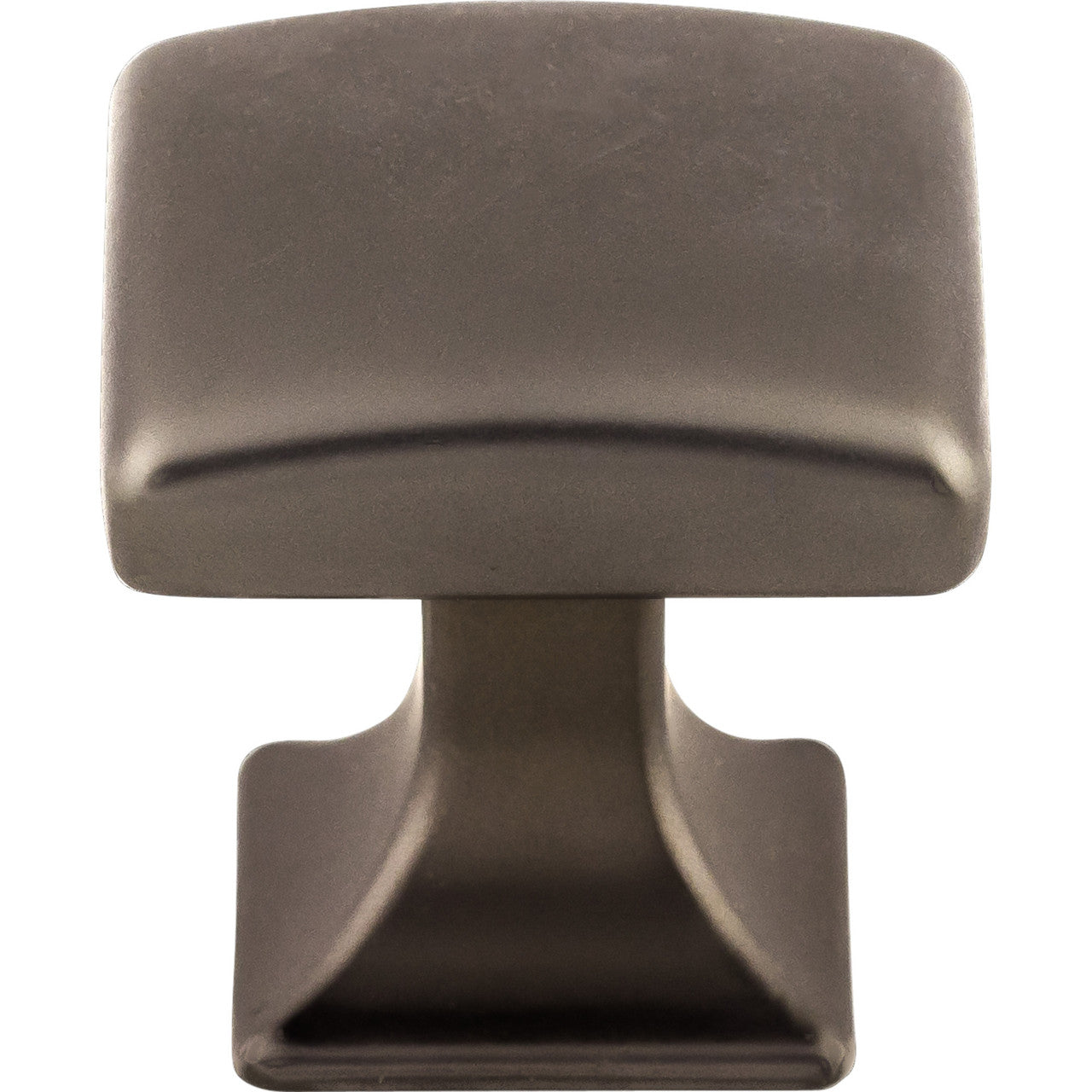 Top Knobs TK721AG: 1-1/8" Contour Square Cabinet Knob - Ash Gray