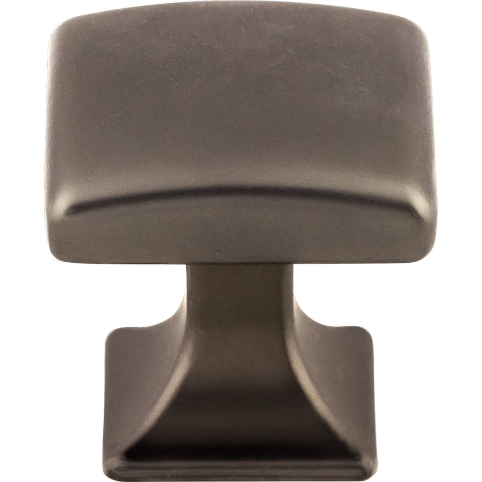 Top Knobs TK721AG: 1-1/8" Contour Square Cabinet Knob - Ash Gray