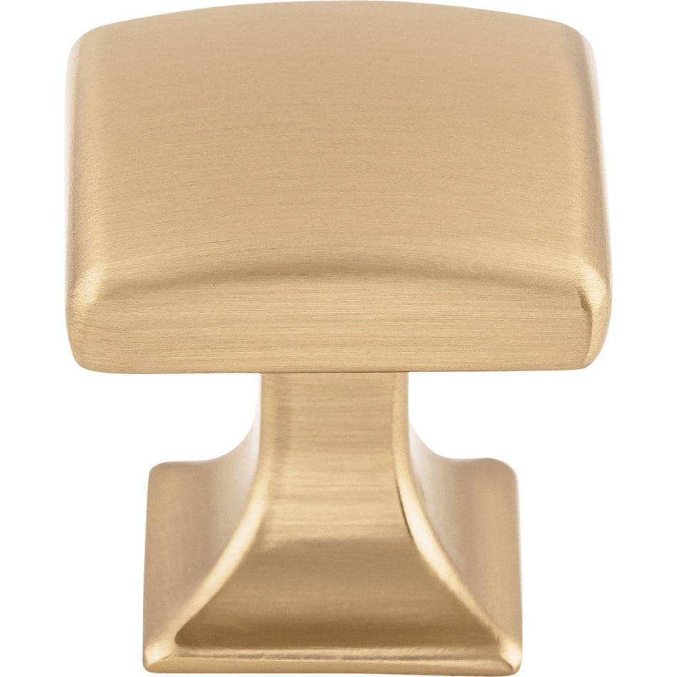 Top Knobs TK721HB: 1-1/8" Contour Square Cabinet Knob - Honey Bronze
