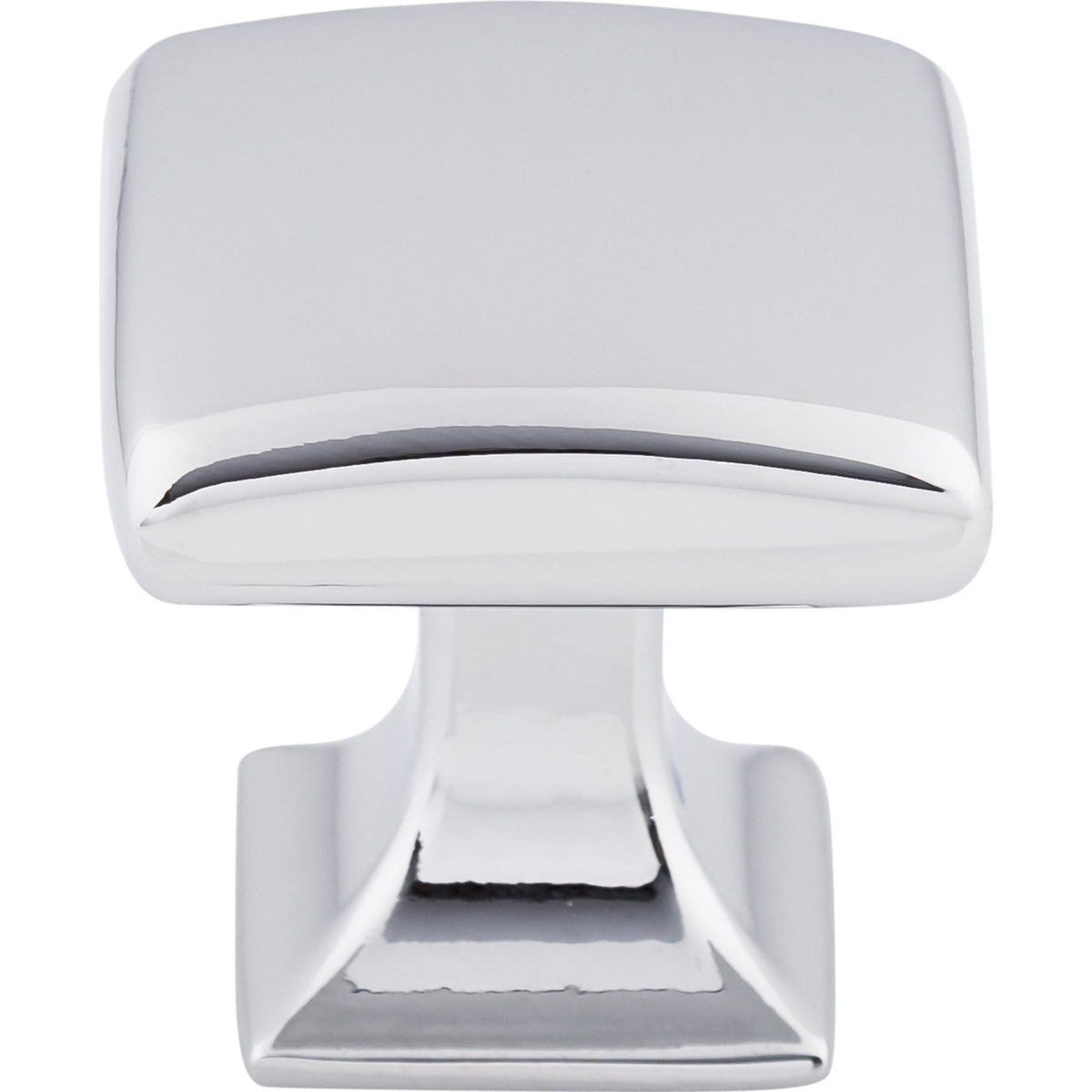 Top Knobs TK721PC: 1-1/8" Contour Square Cabinet Knob - Polished Chrome