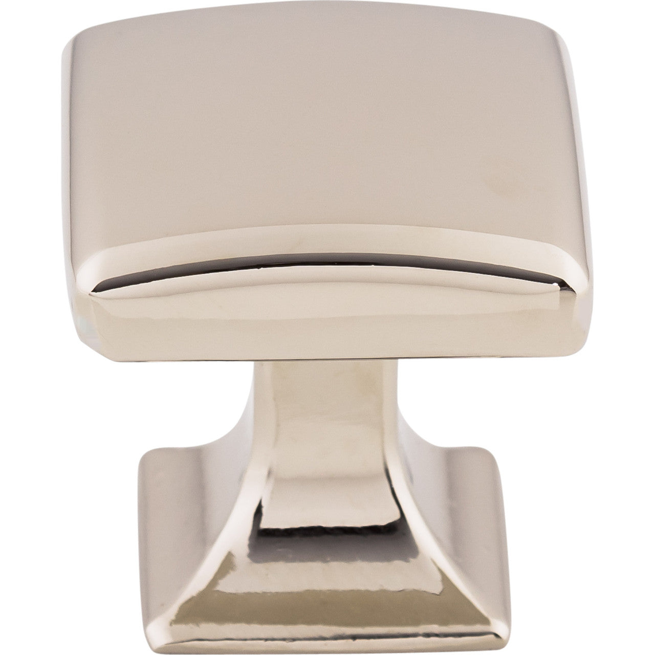Top Knobs TK721PN: 1-1/8" Contour Square Cabinet Knob - Polished Nickel