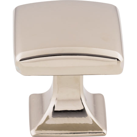 Top Knobs TK721PN: 1-1/8" Contour Square Cabinet Knob - Polished Nickel