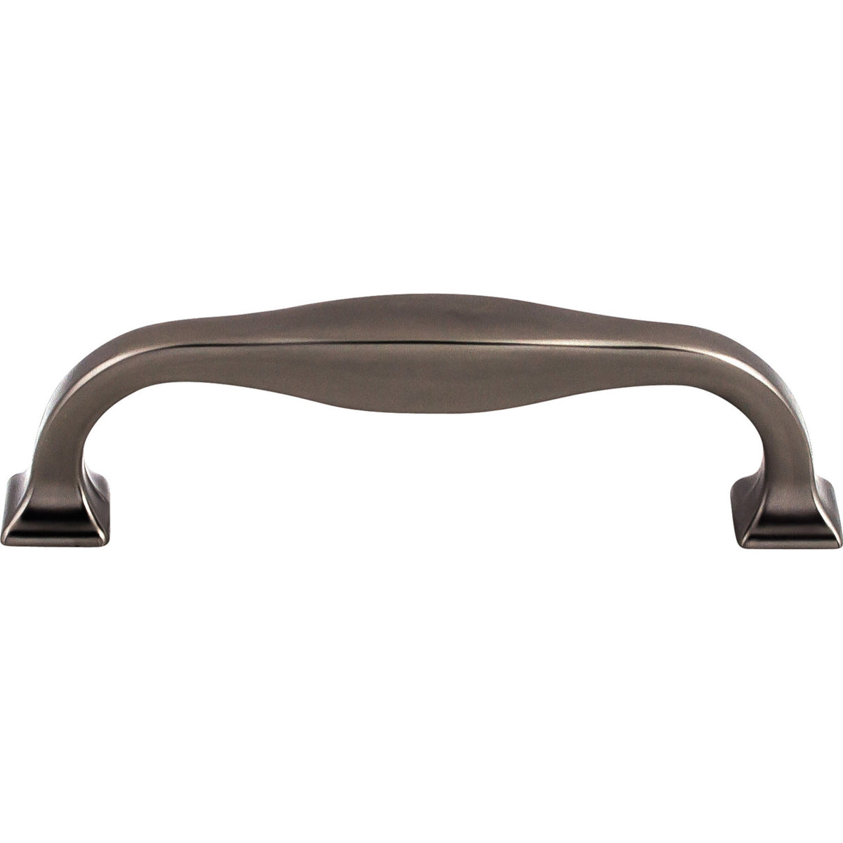 Top Knobs TK722AG: 3-3/4" cc Contour D-Handle Cabinet Pull - Ash Gray