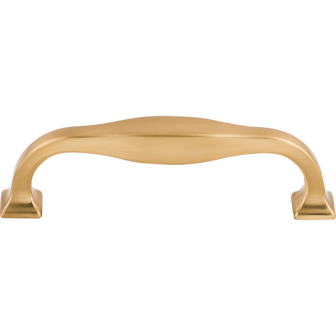 Top Knobs TK722HB: 3-3/4" cc Contour D-Handle Cabinet Pull - Honey Bronze