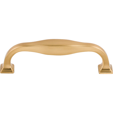 Top Knobs TK722HB: 3-3/4" cc Contour D-Handle Cabinet Pull - Honey Bronze