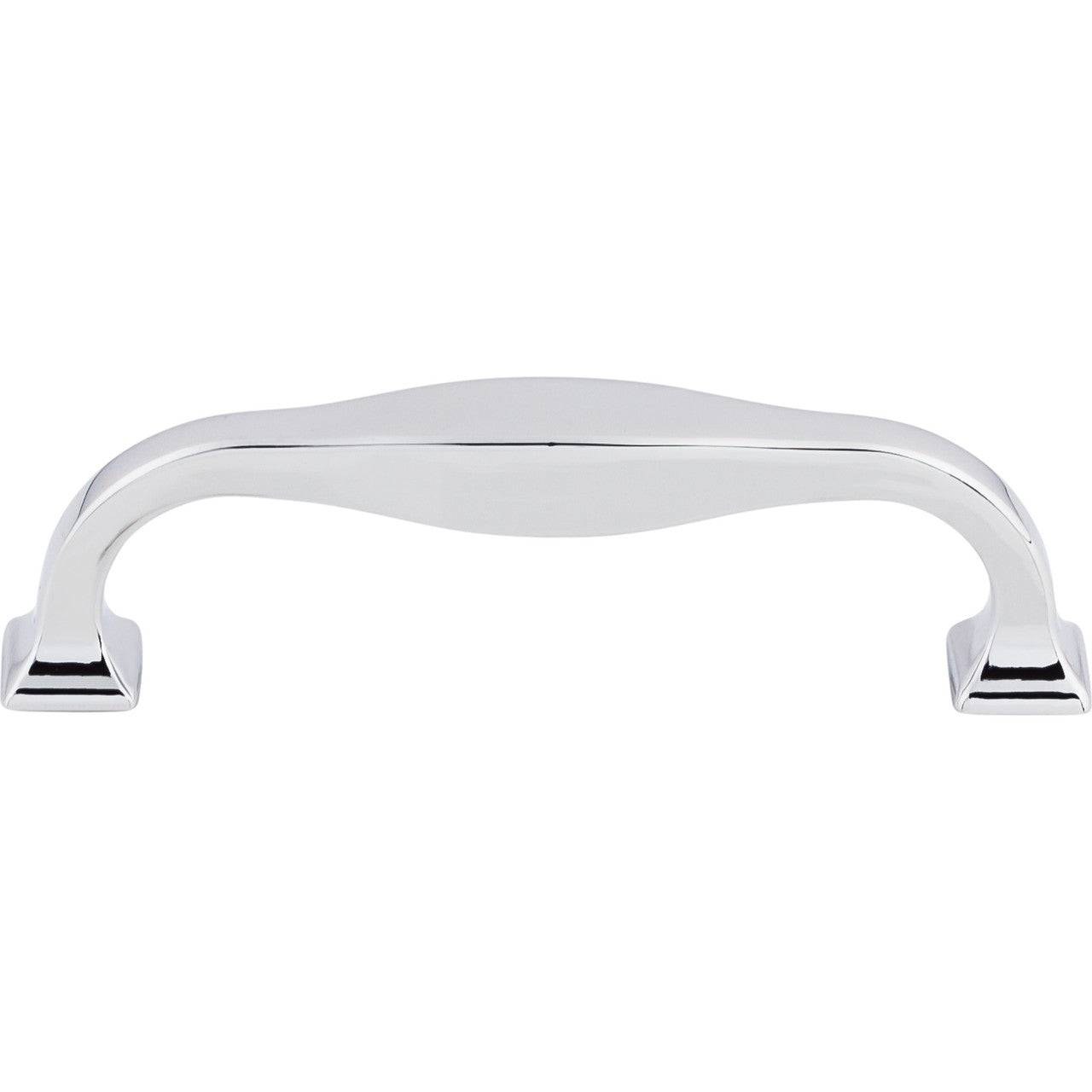 Top Knobs TK722PC: 3-3/4" cc Contour D-Handle Cabinet Pull - Polished Chrome