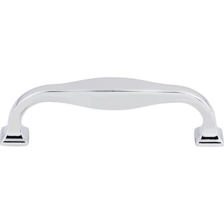 Top Knobs TK722PC: 3-3/4" cc Contour D-Handle Cabinet Pull - Polished Chrome