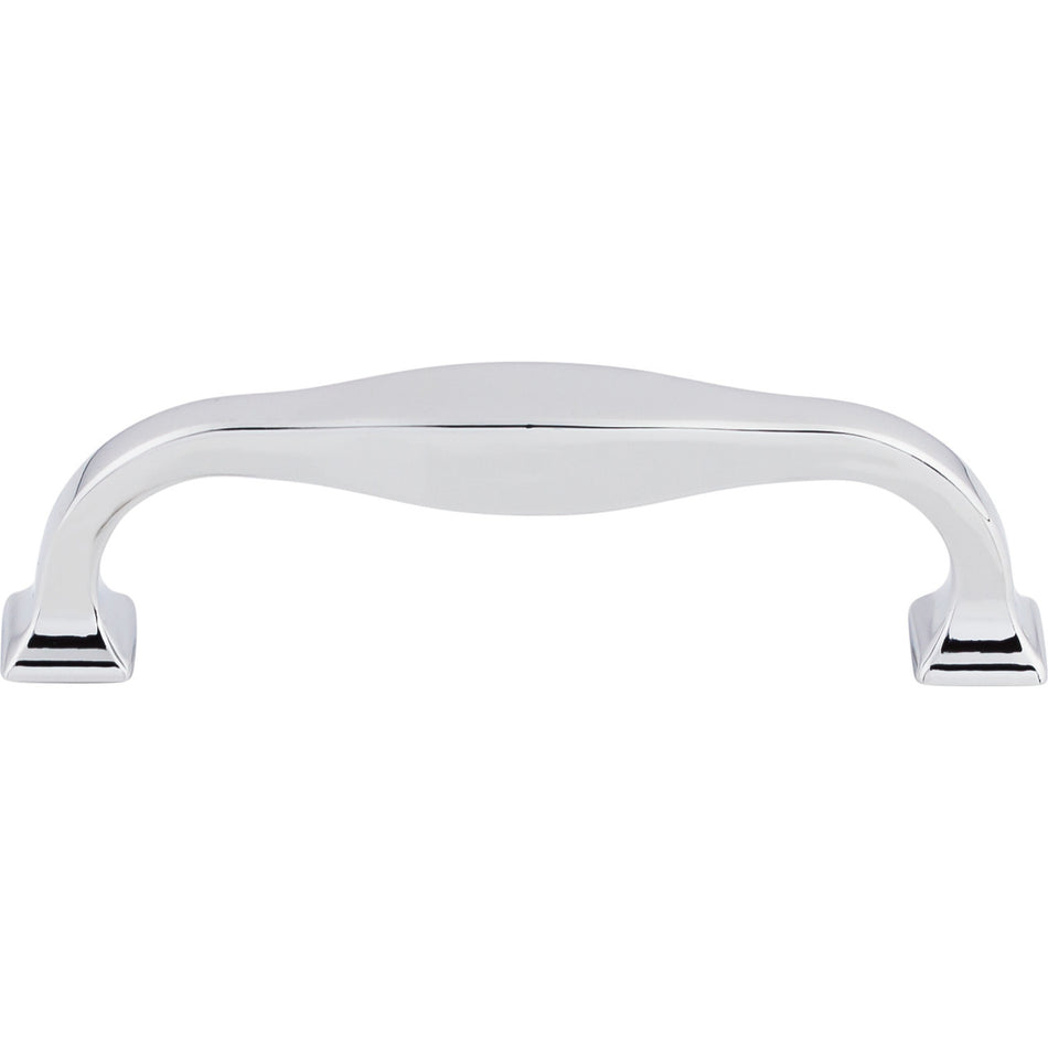 Top Knobs TK722PC: 3-3/4" cc Contour D-Handle Cabinet Pull - Polished Chrome