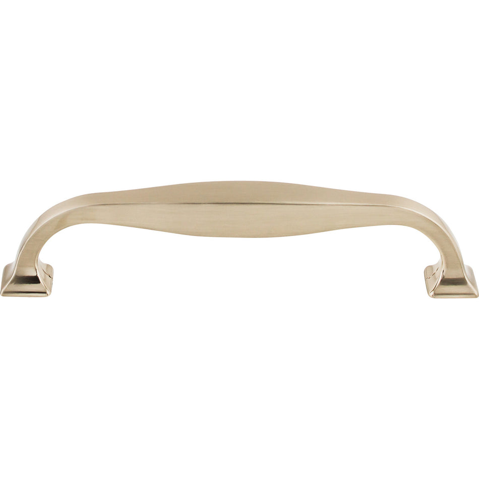Top Knobs TK723BSN: 5-1/16" cc Contour D-Handle Cabinet Pull - Brushed Satin Nickel