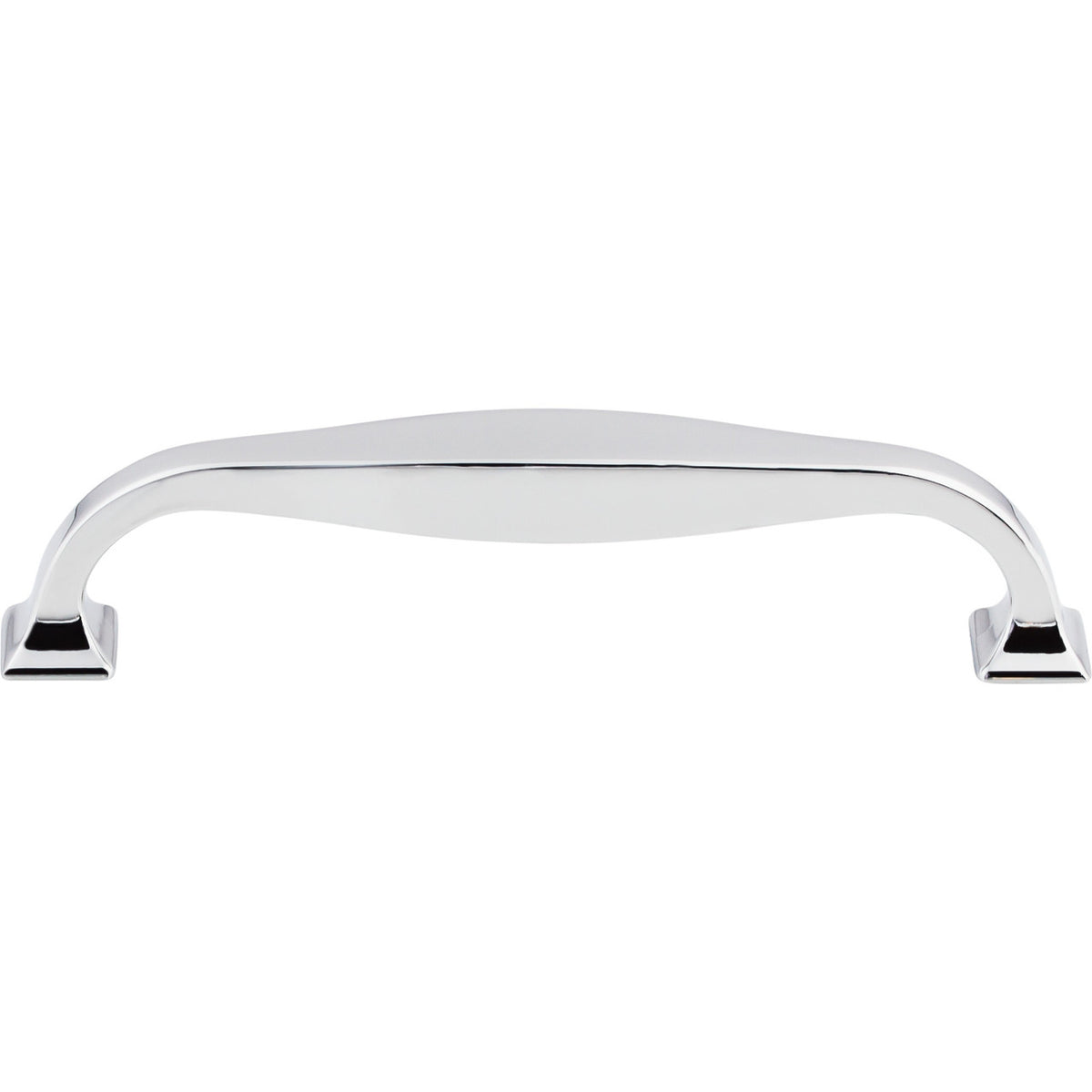 Top Knobs TK723PC: 5-1/16" cc Contour D-Handle Cabinet Pull - Polished Chrome
