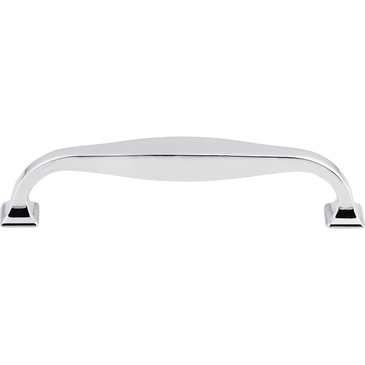 Top Knobs TK723PC: 5-1/16" cc Contour D-Handle Cabinet Pull - Polished Chrome