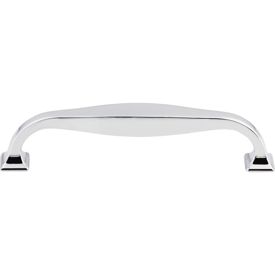 Top Knobs TK723PC: 5-1/16" cc Contour D-Handle Cabinet Pull - Polished Chrome