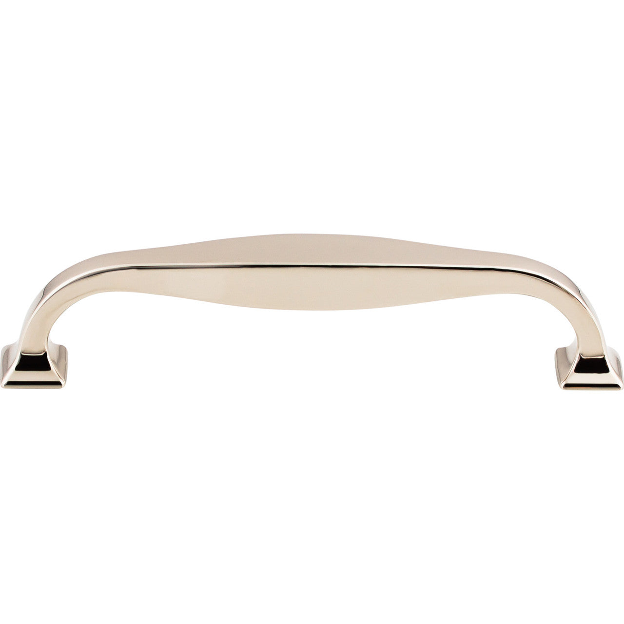 Top Knobs TK723PN: 5-1/16" cc Contour D-Handle Cabinet Pull - Polished Nickel