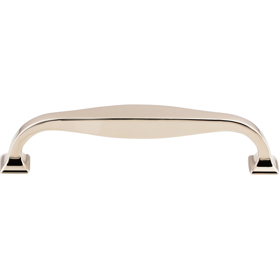 Top Knobs TK723PN: 5-1/16" cc Contour D-Handle Cabinet Pull - Polished Nickel
