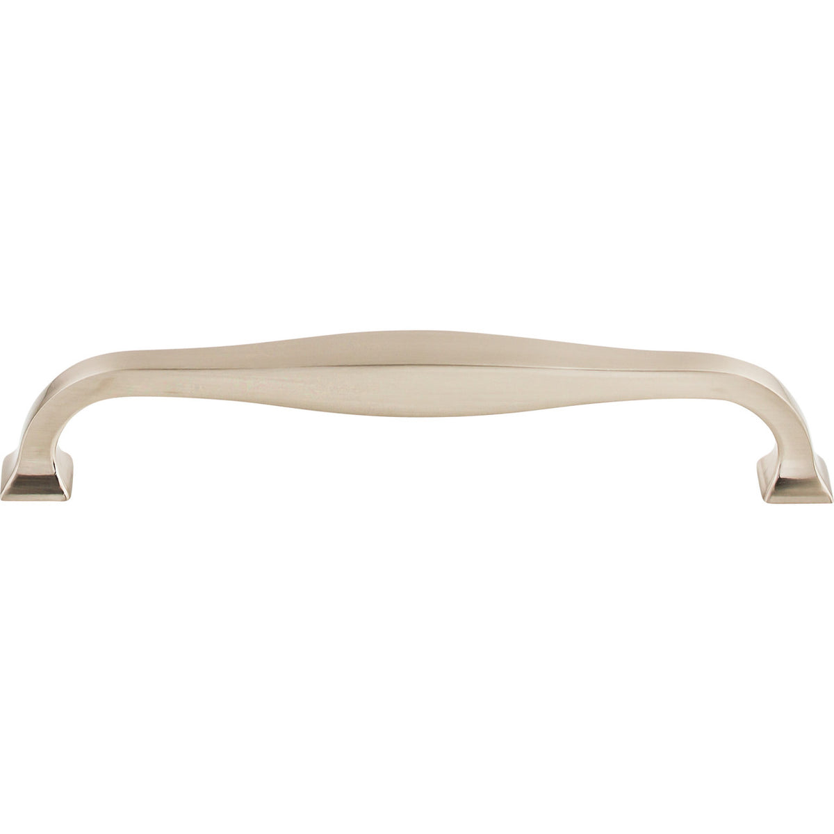 Top Knobs TK724BSN: 6-5/16" cc Contour D-Handle Cabinet Pull - Brushed Satin Nickel