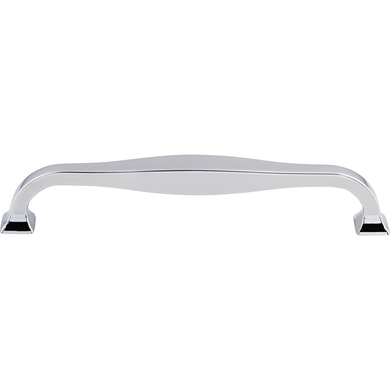 Top Knobs TK724PC: 6-5/16" cc Contour D-Handle Cabinet Pull - Polished Chrome