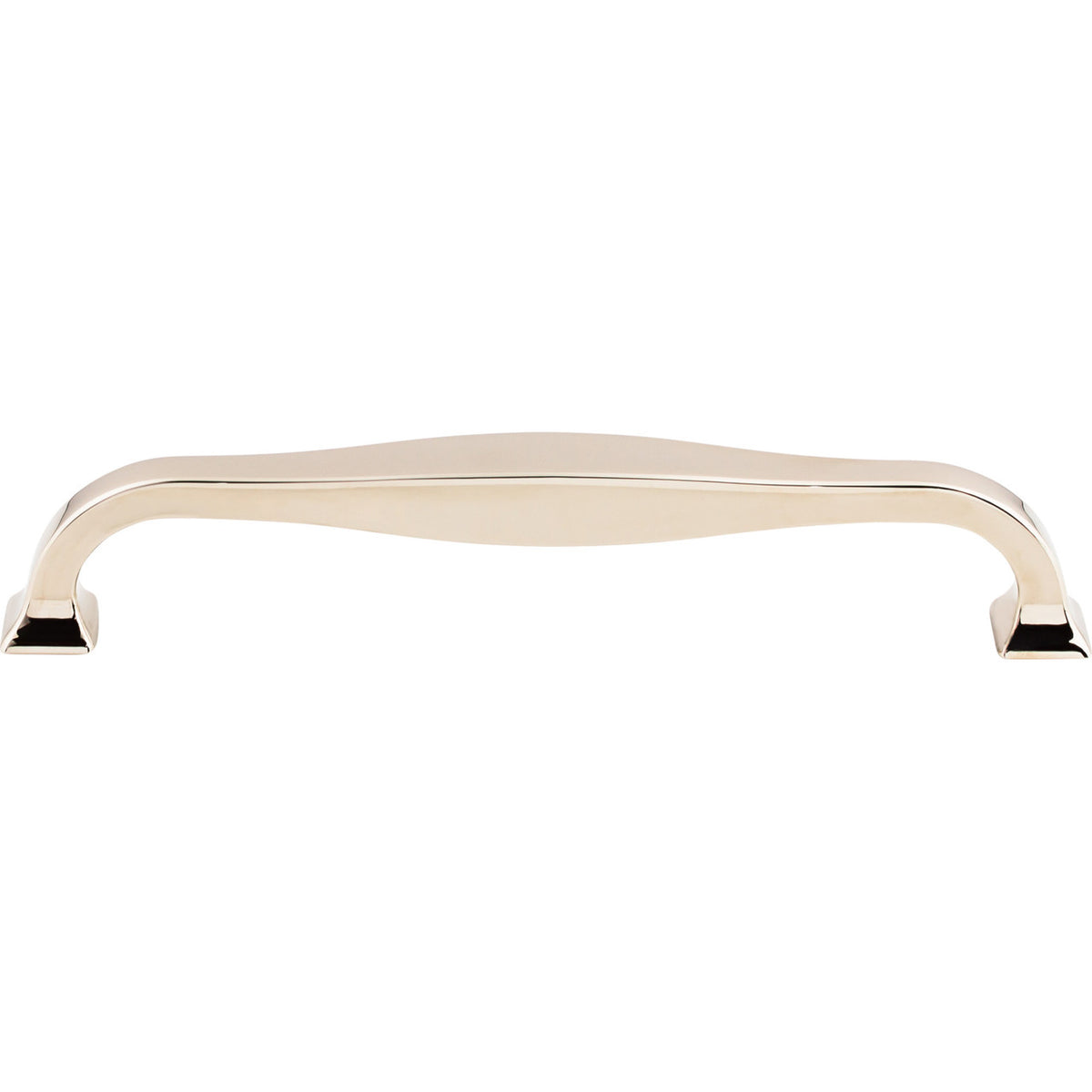 Top Knobs TK724PN: 6-5/16" cc Contour D-Handle Cabinet Pull - Polished Nickel