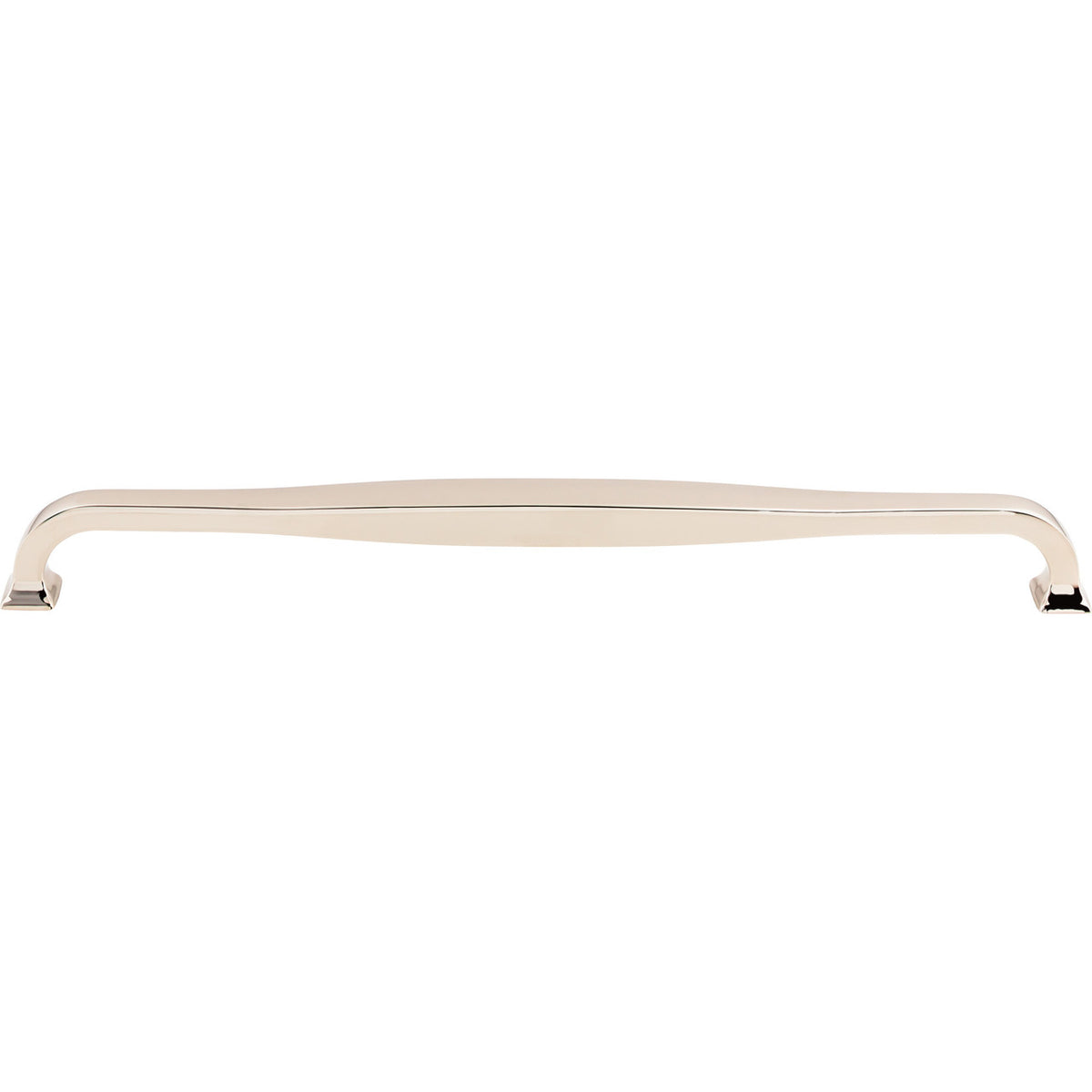 Top Knobs TK726PN: 12" cc Contour D-Handle Cabinet Pull - Polished Nickel