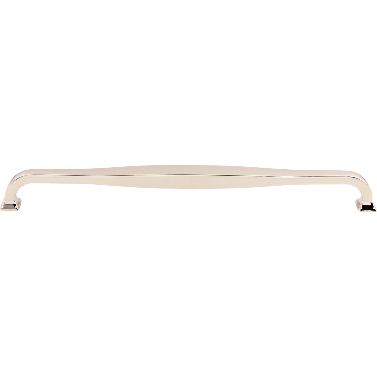 Top Knobs TK726PN: 12" cc Contour D-Handle Cabinet Pull - Polished Nickel