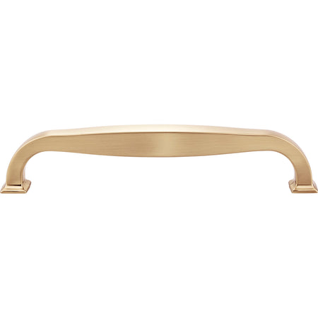 Top Knobs TK727HB: 8" cc Contour D-Handle Appliance Pull - Honey Bronze
