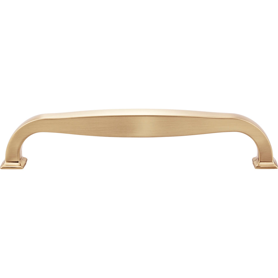 Top Knobs TK727HB: 8" cc Contour D-Handle Appliance Pull - Honey Bronze