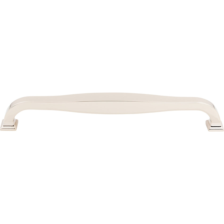 Top Knobs TK728PN: 12" cc Contour D-Handle Appliance Pull - Polished Nickel