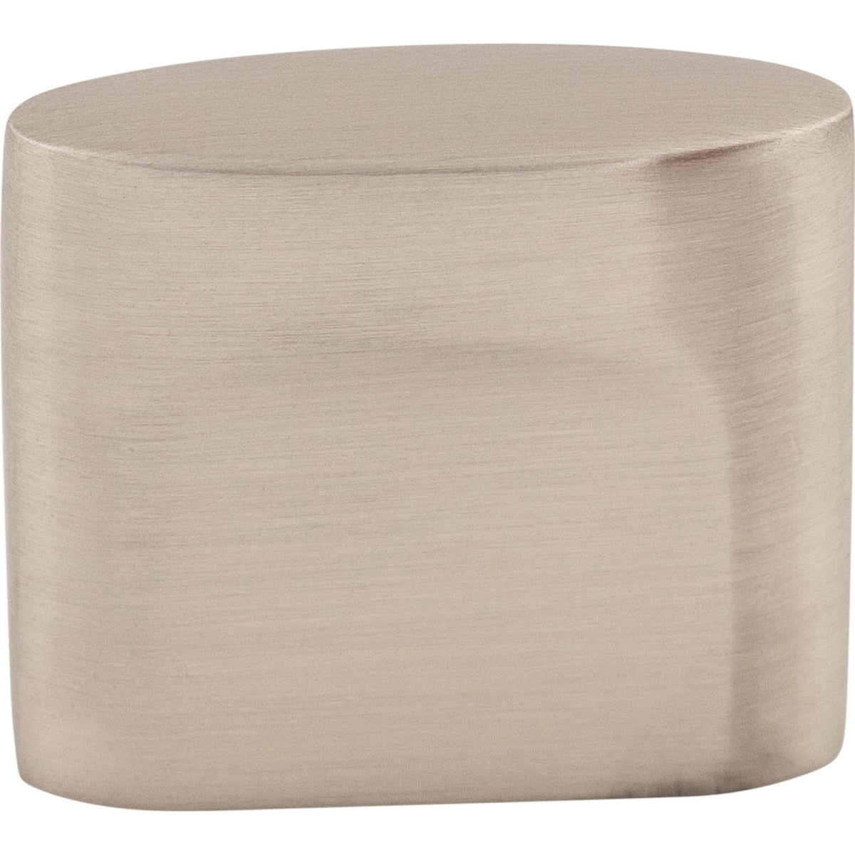 Top Knobs TK73BSN: 1-1/4" cc Sanctuary Oval Slot Cabinet Knob - Brushed Satin Nickel