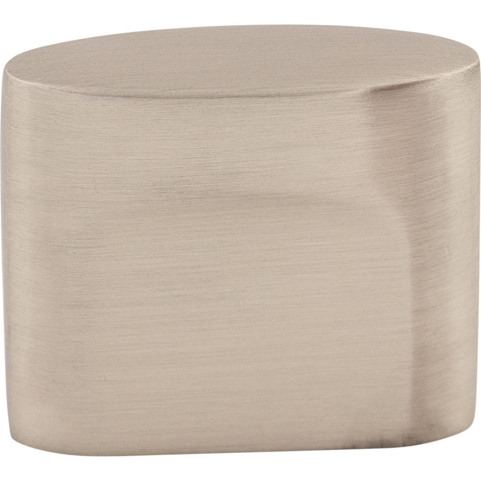 Top Knobs TK73BSN: 1-1/4" cc Sanctuary Oval Slot Cabinet Knob - Brushed Satin Nickel