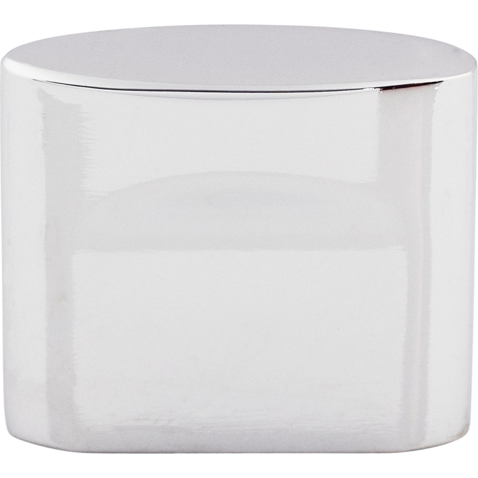 Top Knobs TK73PC: 1-1/4" cc Sanctuary Oval Slot Cabinet Knob - Polished Chrome